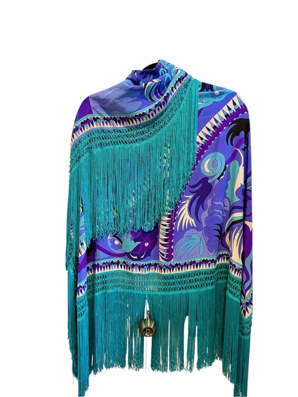 Authentic Vintage 1970s Emilio Pucci Silk Jersey Shawl / Scarf – 55” Square